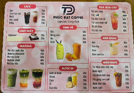 Ảnh chờ bản quyền — Phúc Đạt Coffee